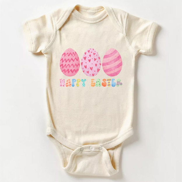 Happy Easter Eggs Bodysuit For Baby