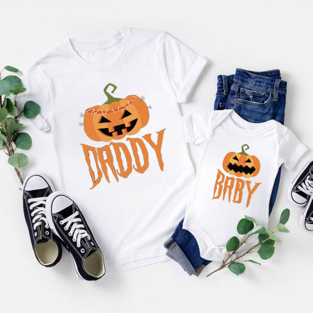 Halloween Family Bandage Pumpkin Matching Shirts