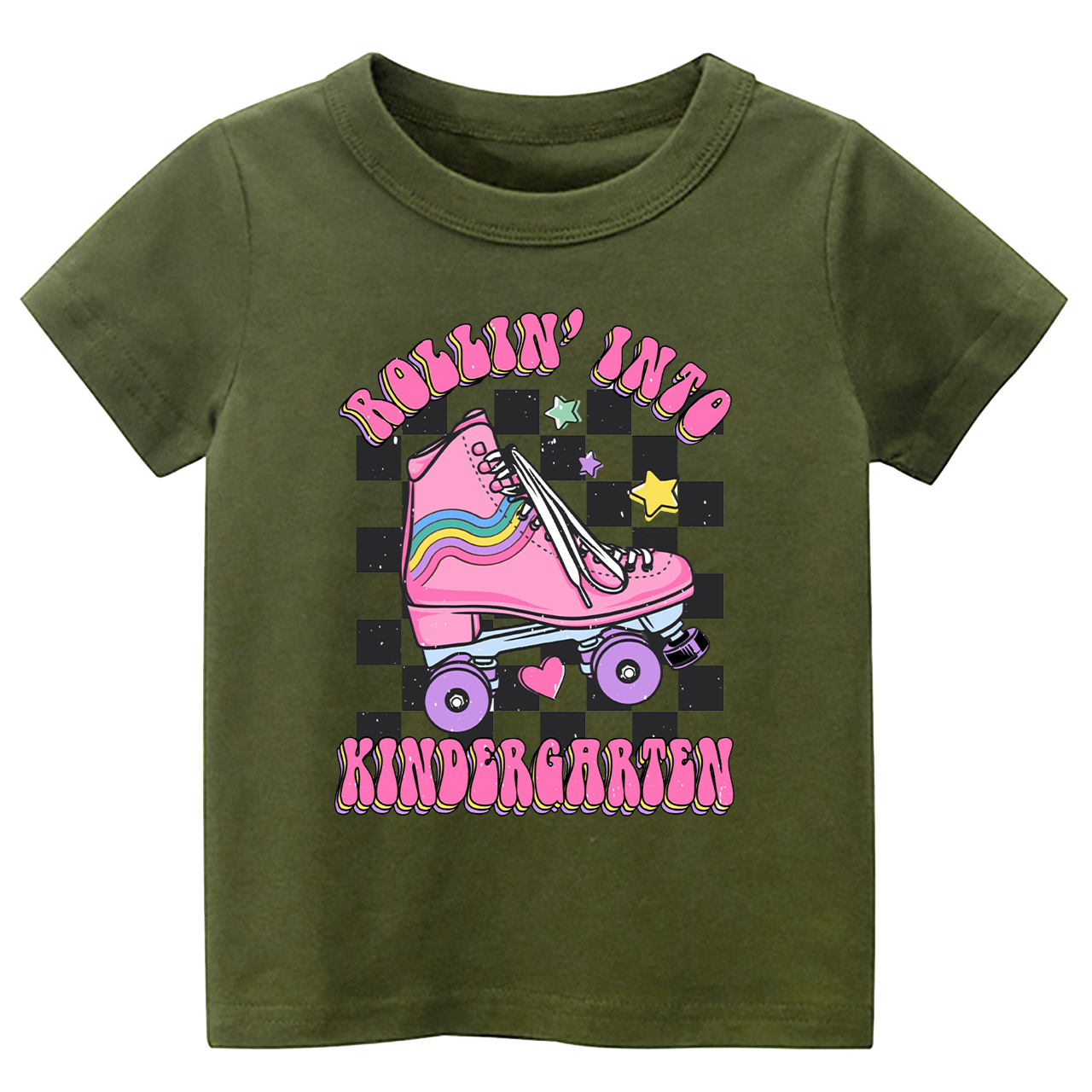 Rollin Into Kindergarten Back To School Kids Shirt