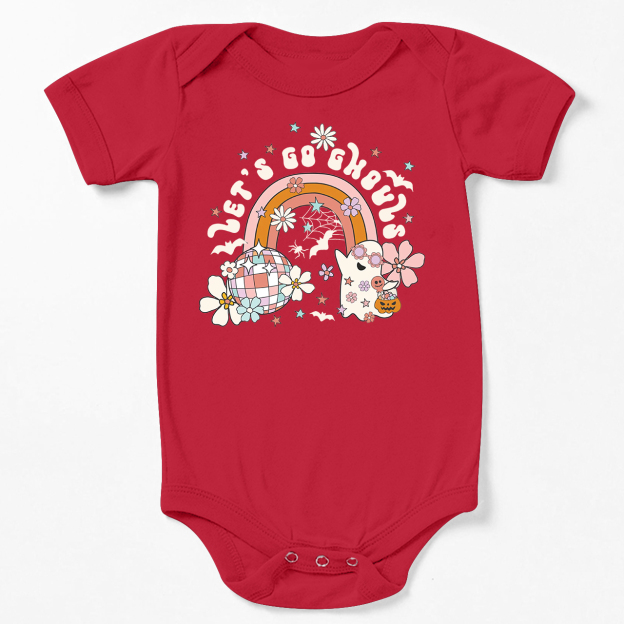 Let's Go Ghouls Retro Natural Baby Bodysuit