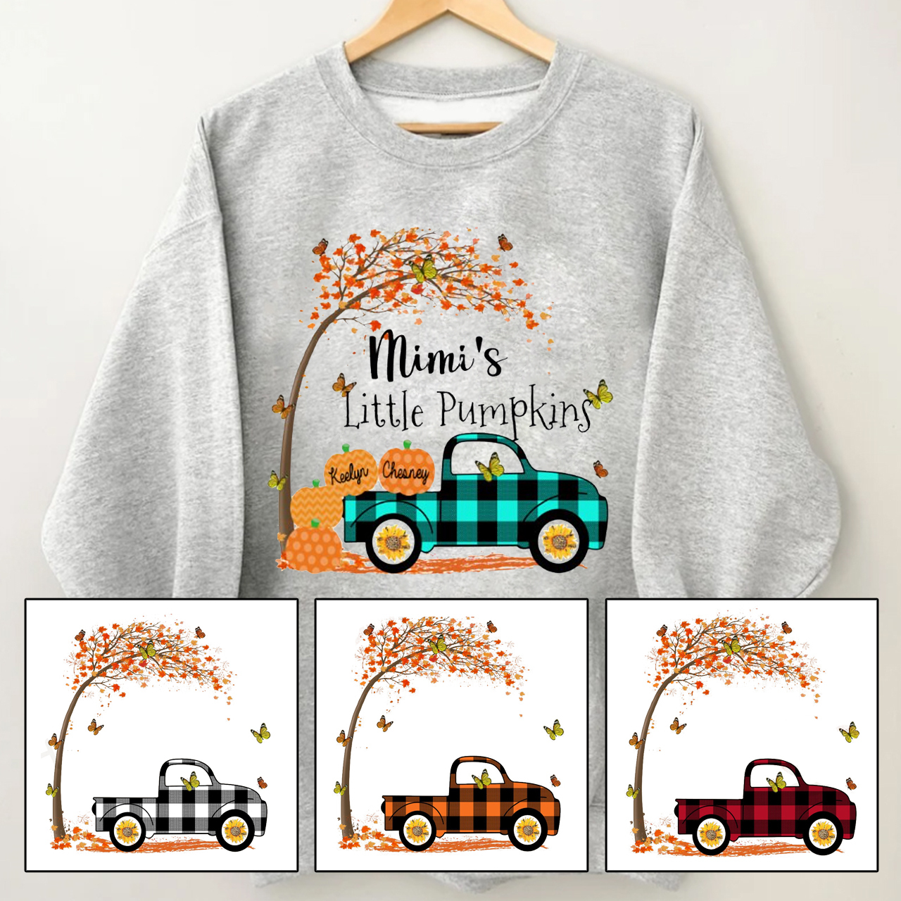 Personalized Pumpkin Truck Halloween Sweatshirt