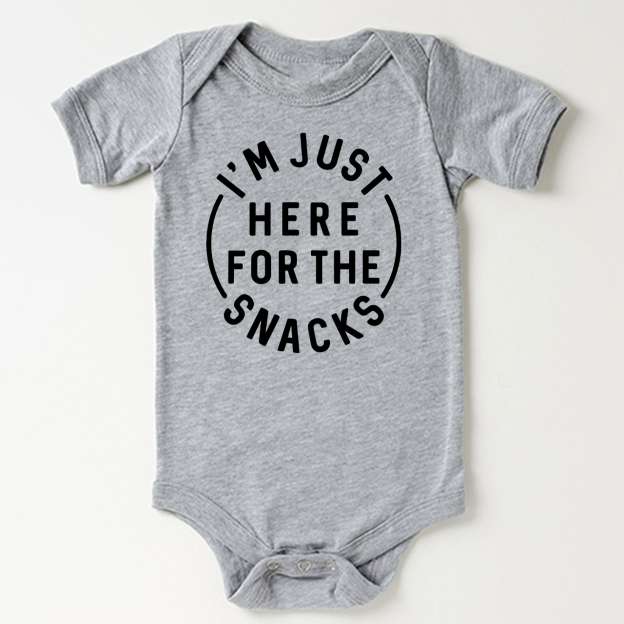 I'm Just Here For The Snacks Bodysuit For Baby