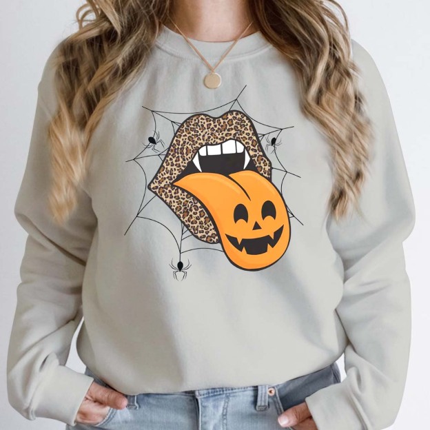 Halloween Lips Sweatshirt For Mama