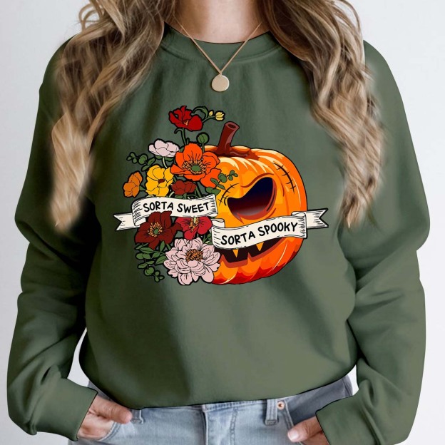Halloween Sweet Sorta Spooky Sweatshirt For Mama