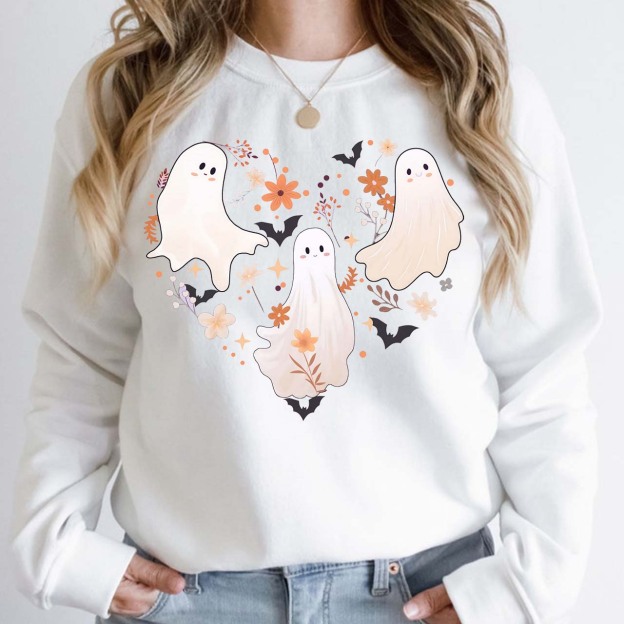 Cute Halloween Ghosts Sweatshirt For Mama
