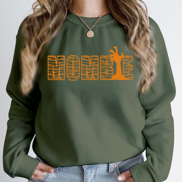 [CopyHalloween Spooky Momster Sweatshirt For Mama