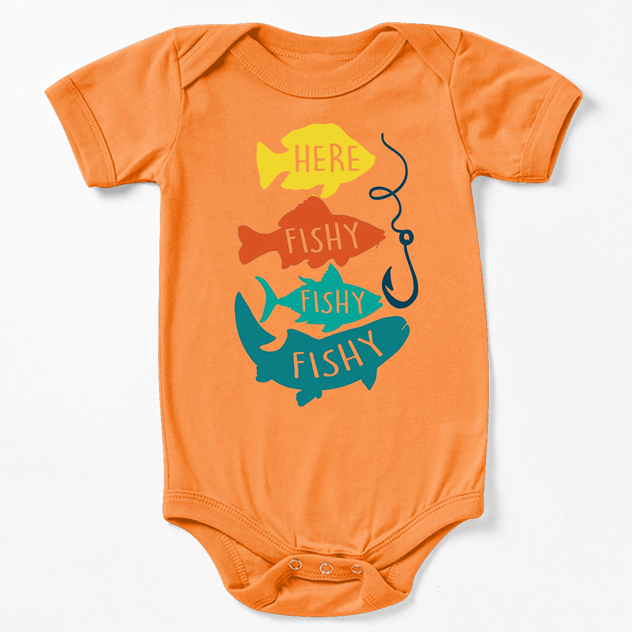 Retro Fishing Bodysuit For Baby