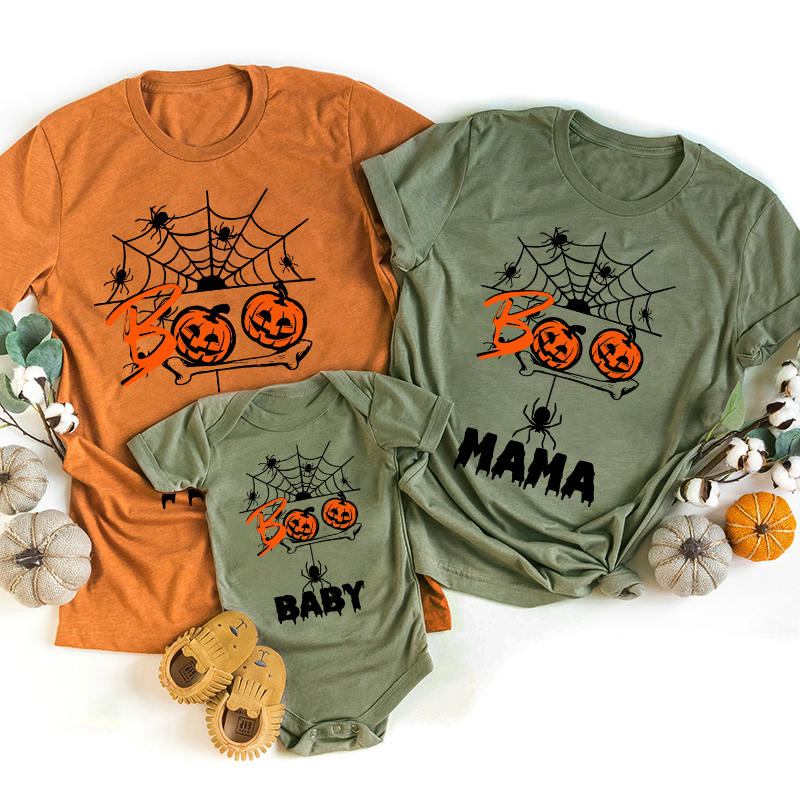 Personalized BOO Matching Ghost Family Halloween Shirts
