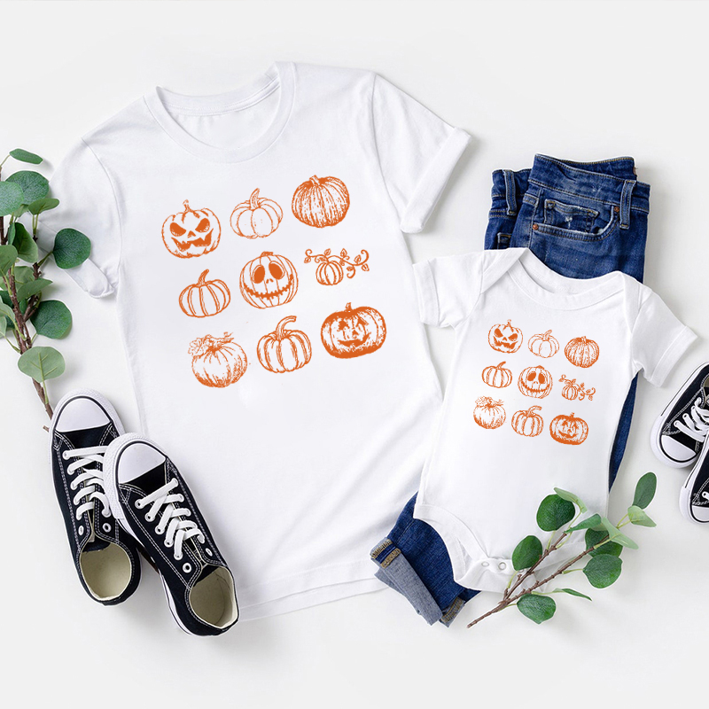 Spooky Season Hello Pumpkin Matching Shirts