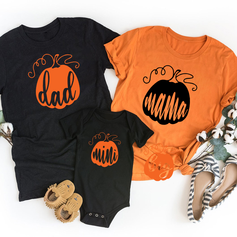 Halloween Personalized Family Pumpkin Matching Shirts