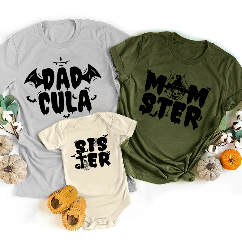 Cute Halloween Family Pumpkin Matching Shirts