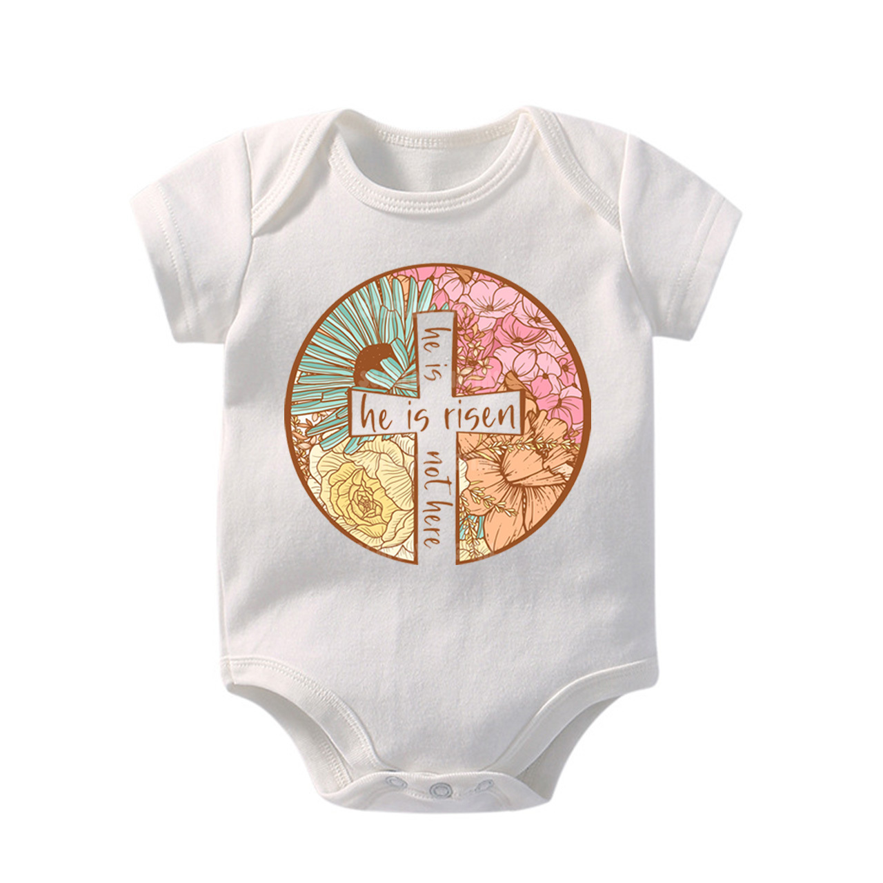 He Is Risen Christian Easter Design Bodysuit For Baby