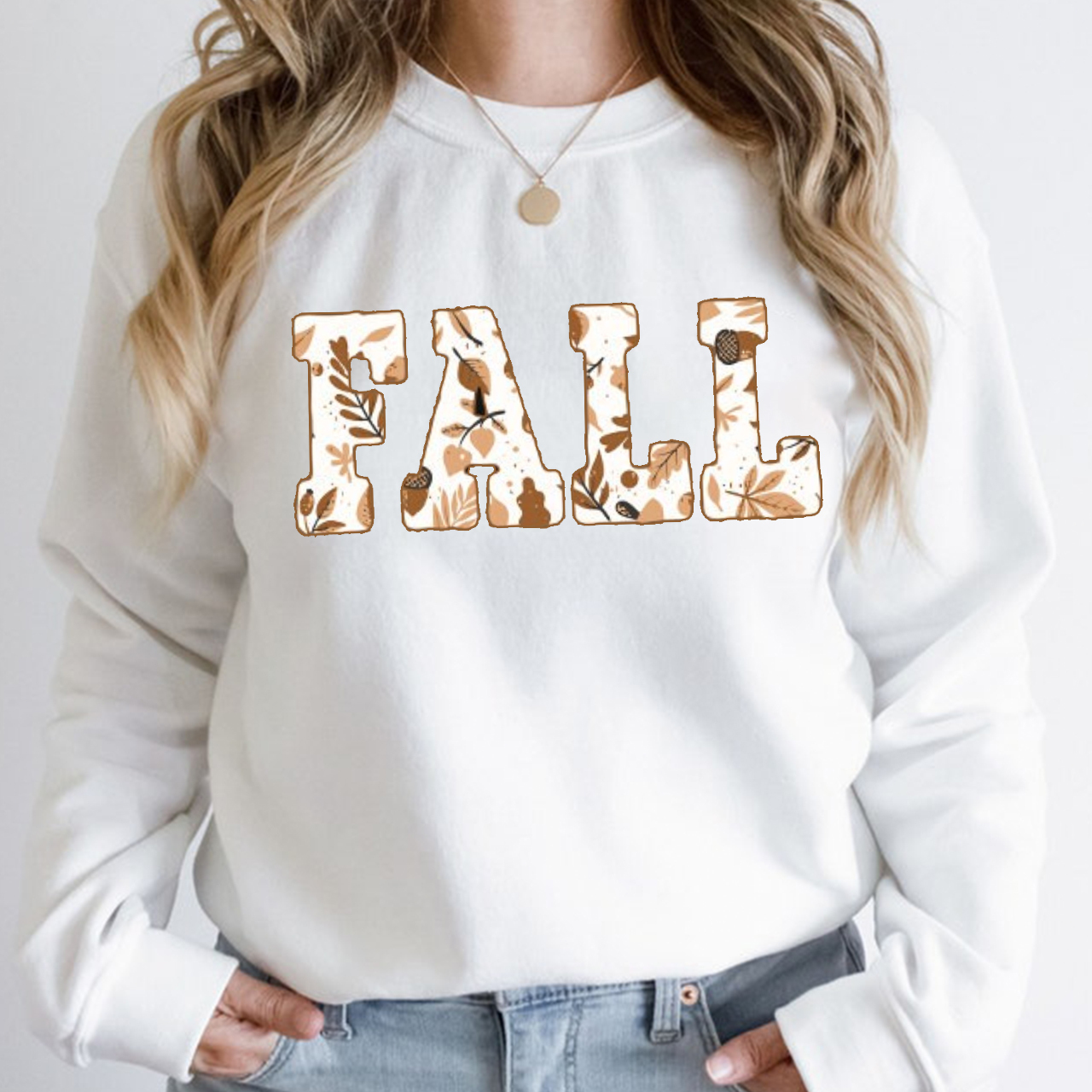 Halloween Fall Leaves Sweatshirt For Mama