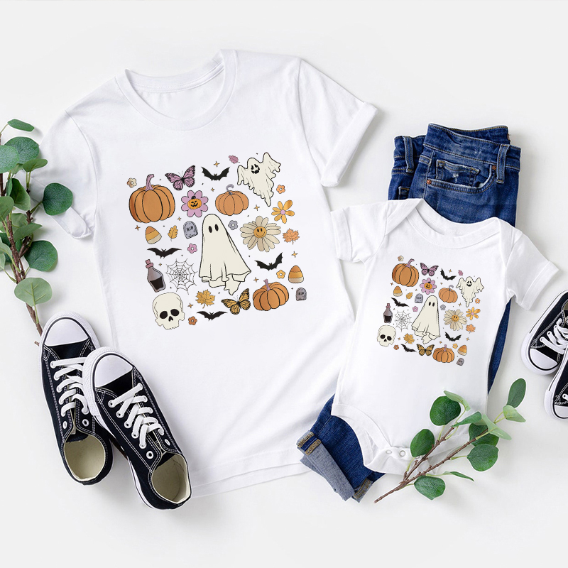Funny Halloween Doodles Matching Shirts