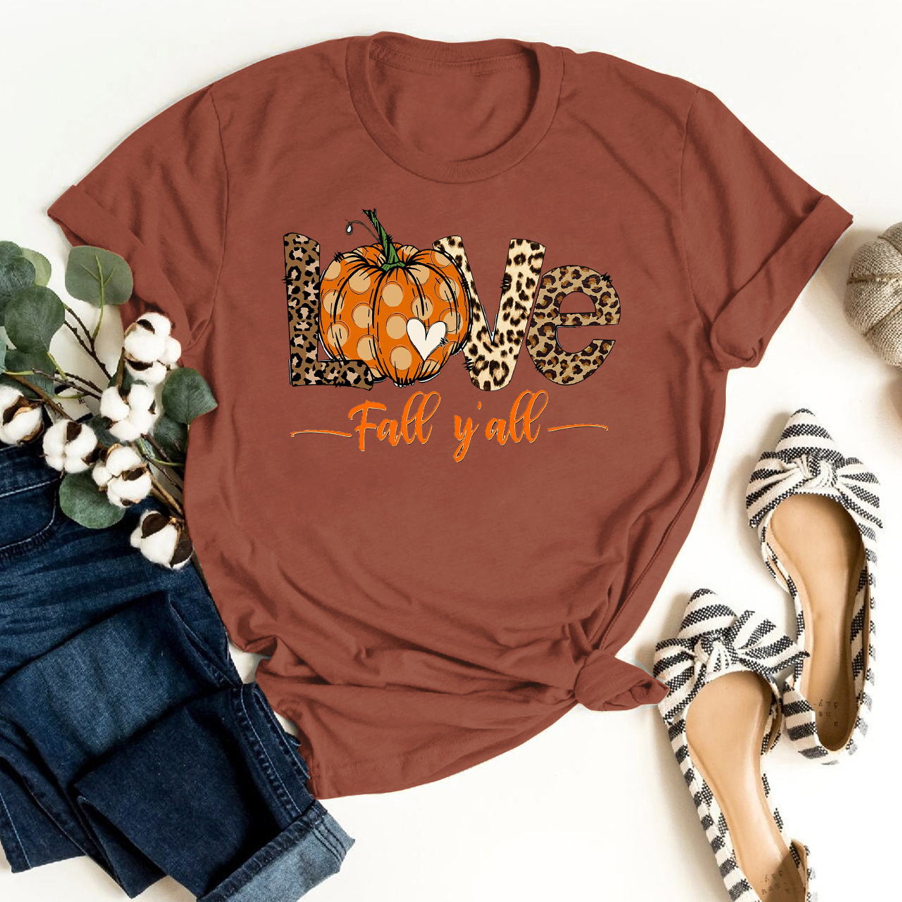 Peace Love Fall Y'All Shirts