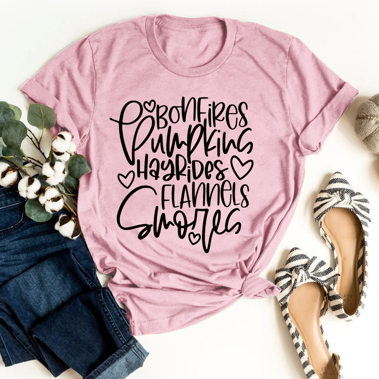 Cute Fall Words Shirts For Her