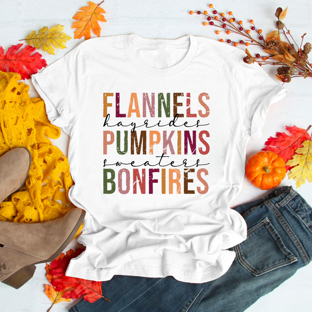 Flannels Pumpkins Bonfires Shirtll Shirts