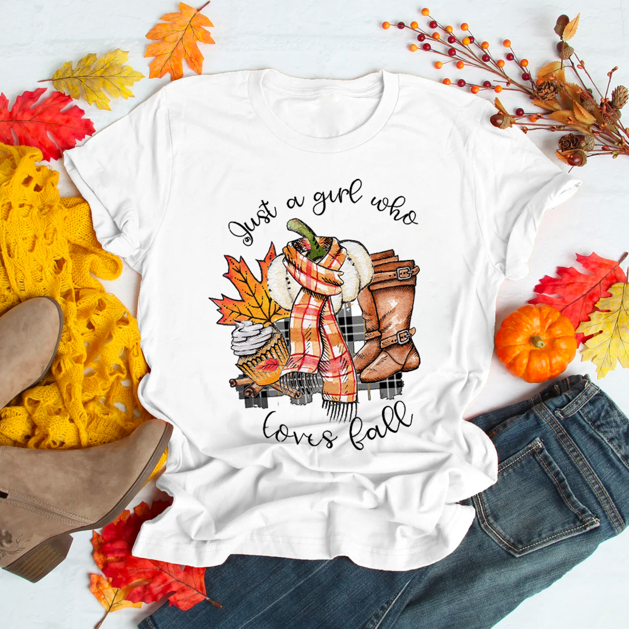 Just A Girl Who Loves Fall Shirts For Her