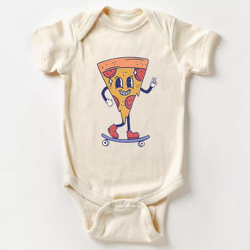 Skating Pizza Bodysuit For Baby