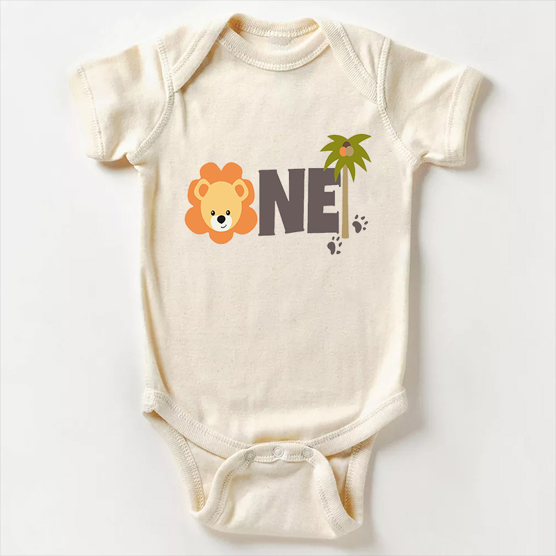 One Year Birthday Zoo Theme Bodysuit For Baby
