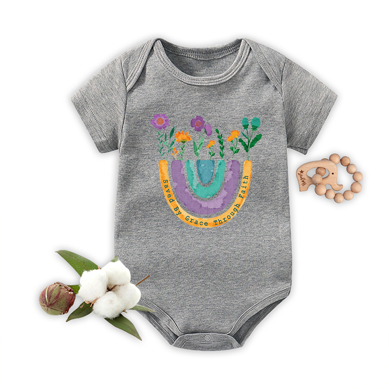 Saved By Grace Through Faith Bodysuit For Baby