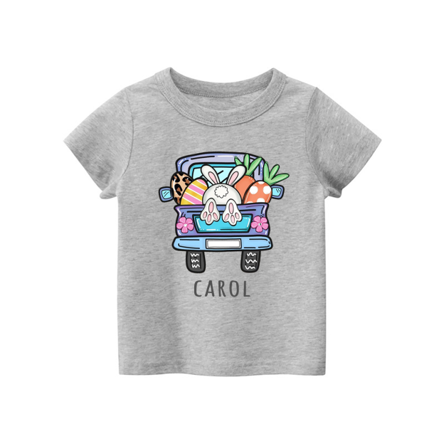 Personalized Easter truck With Kids Name T-Shirt
