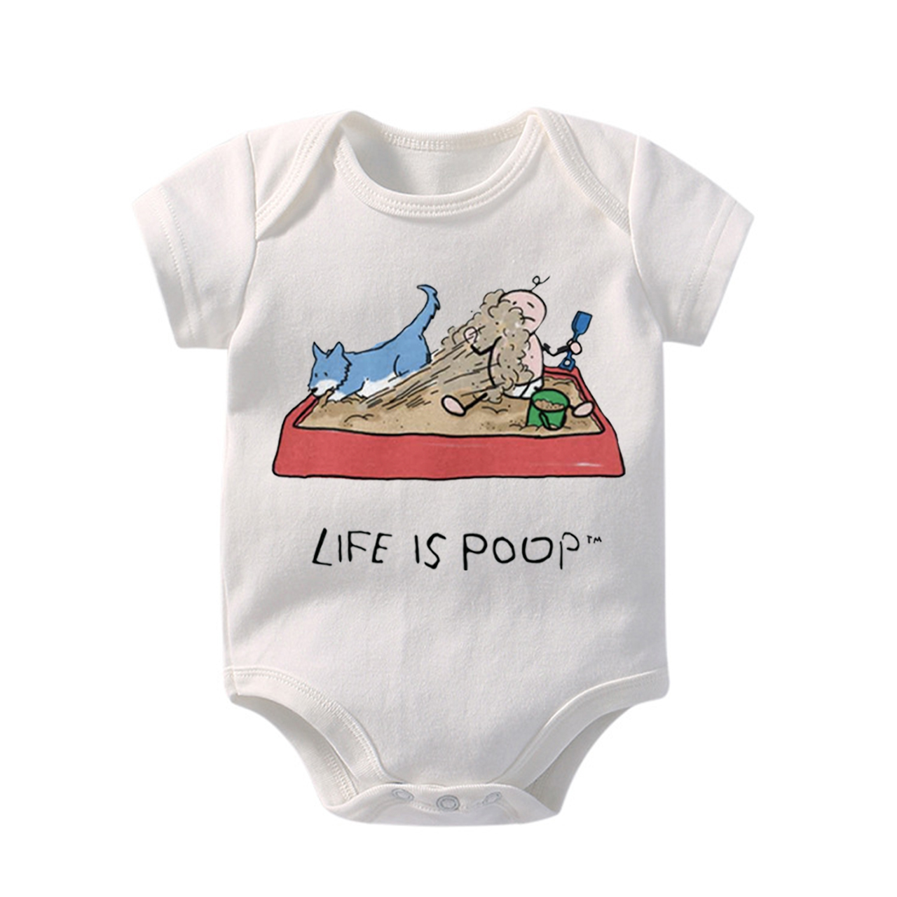 Life Is Poop Mud Bodysuit For Baby