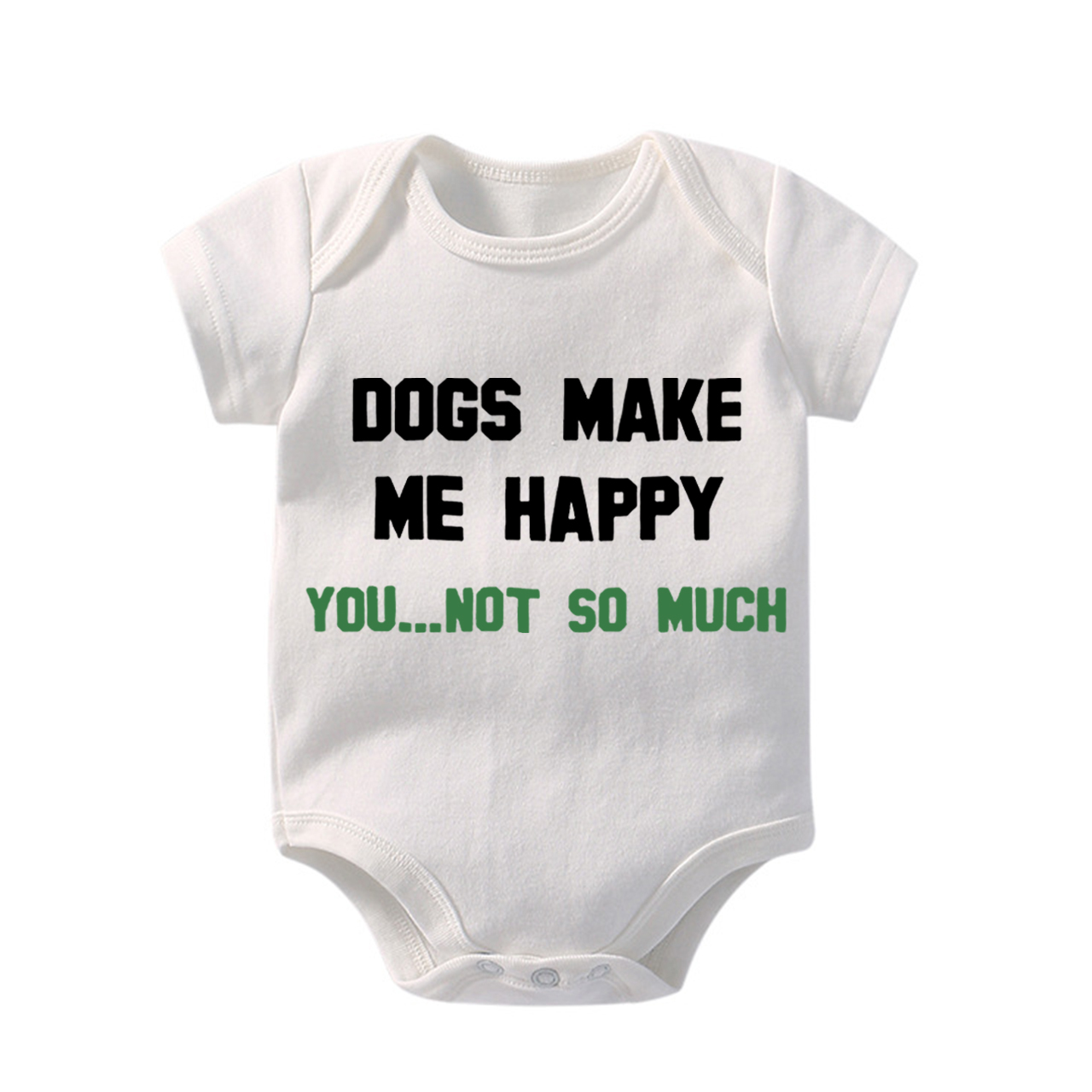 Dogs Make Me Happy Bodysuit For Baby