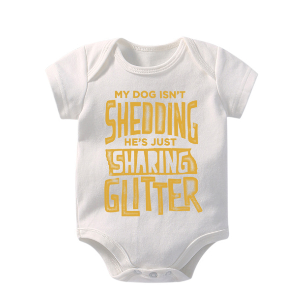 Glitter Dog  Bodysuit For Baby