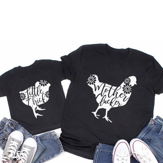 Mother Clucker&Little Chick Matching Tees For Mother's Day