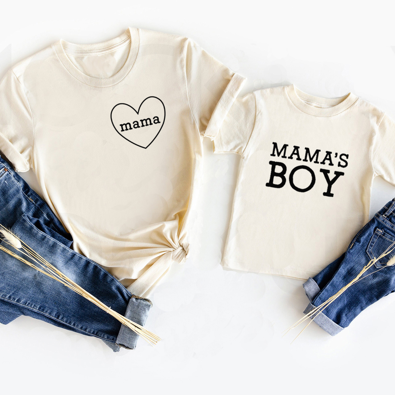 Mama & Mama's BOY GIRL Matching Tees For Mother's Day