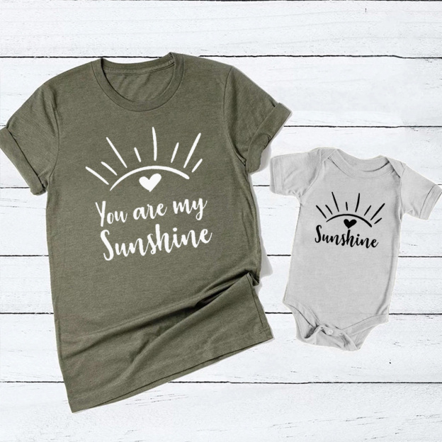 You Are My Sunshine-Mother's Day Gift T-Shirts For Mom & Kids