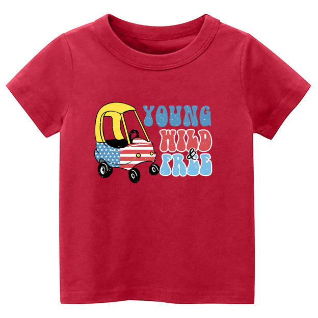 Young Wild&Free Independence Day Toddler Tees