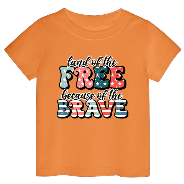 Land Of The Free Retro Toddler Tees