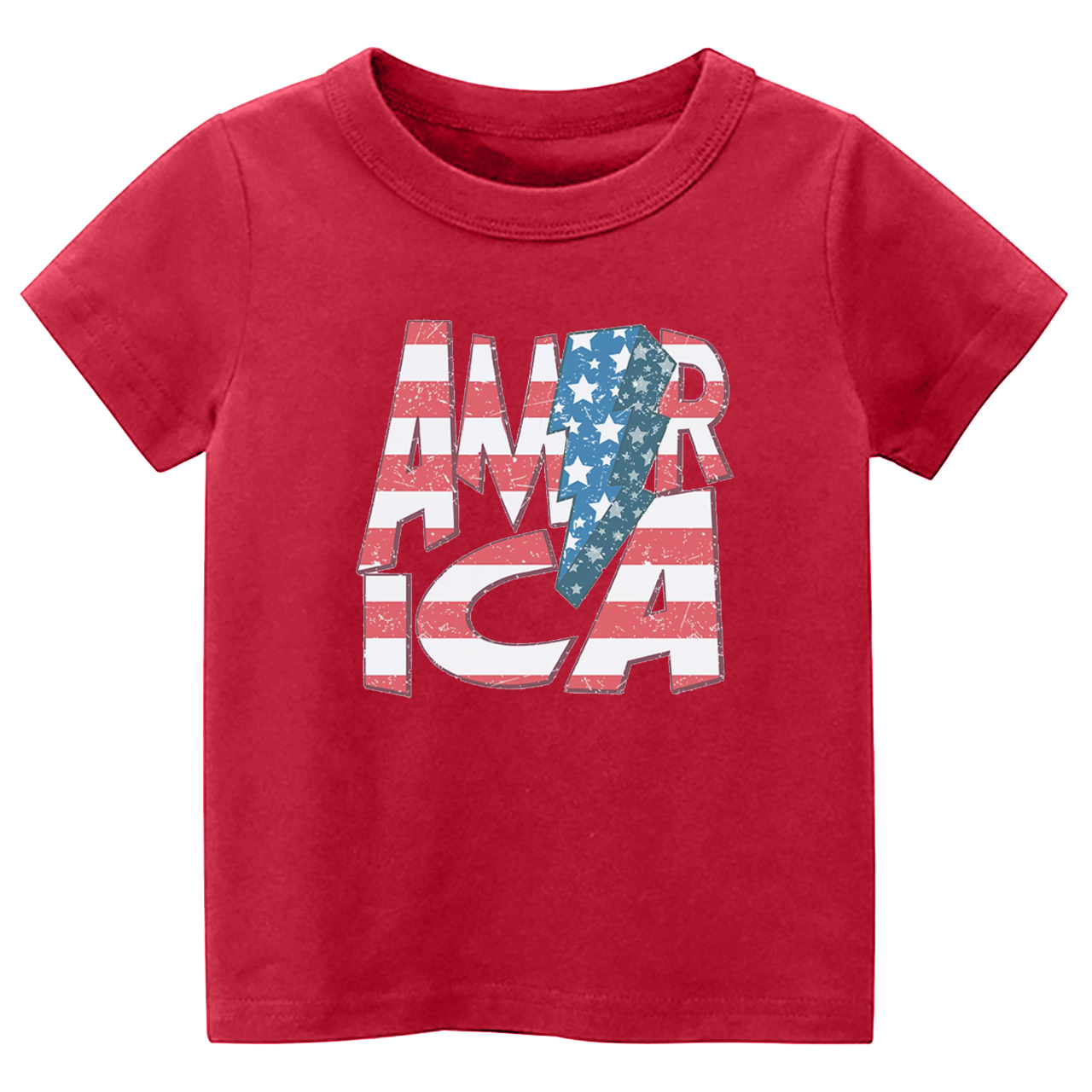 America Red Blue Flag Retro Toddler Tees Sale-Beepumpkin™