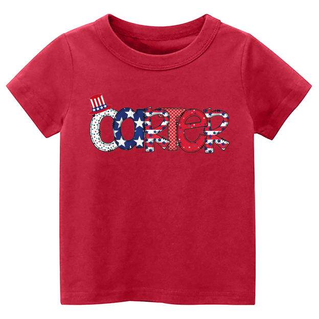 Personalized Name Fourth Of July Toddler Tees