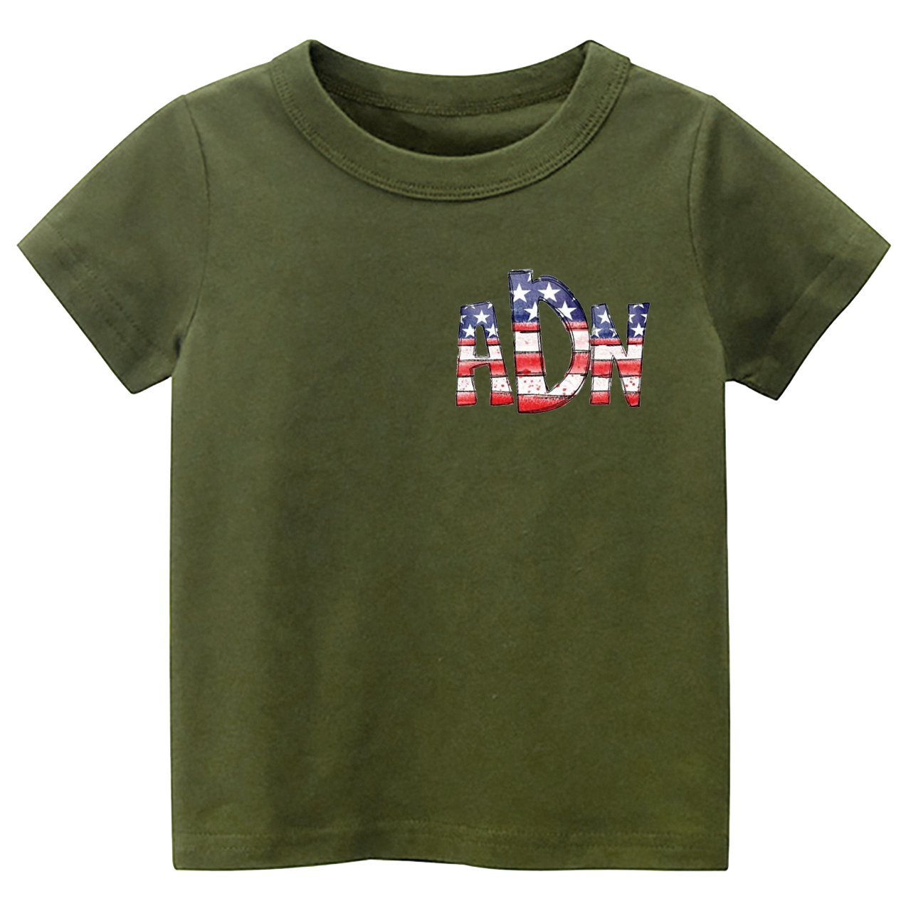 Personalized Fish American Flag Toddler Tees