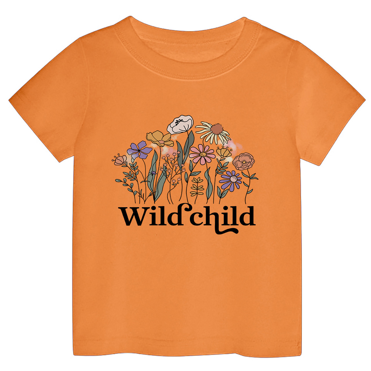 Wild Child Vintage Flowers Kids Shirts