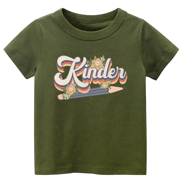 Floral Pencil Name Back To School Toddler Shirts