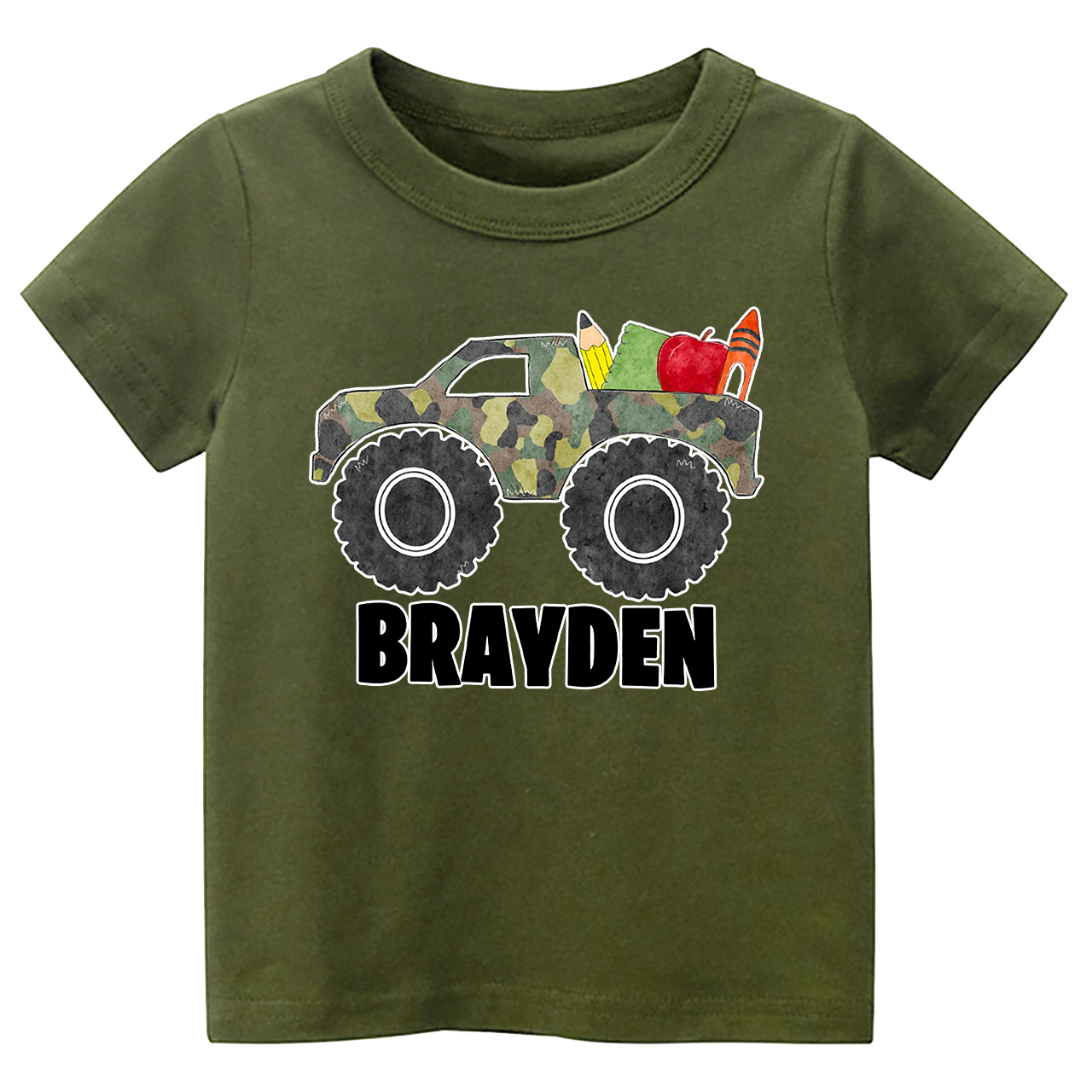 Truck Personalized Back To School Toddler Shirts