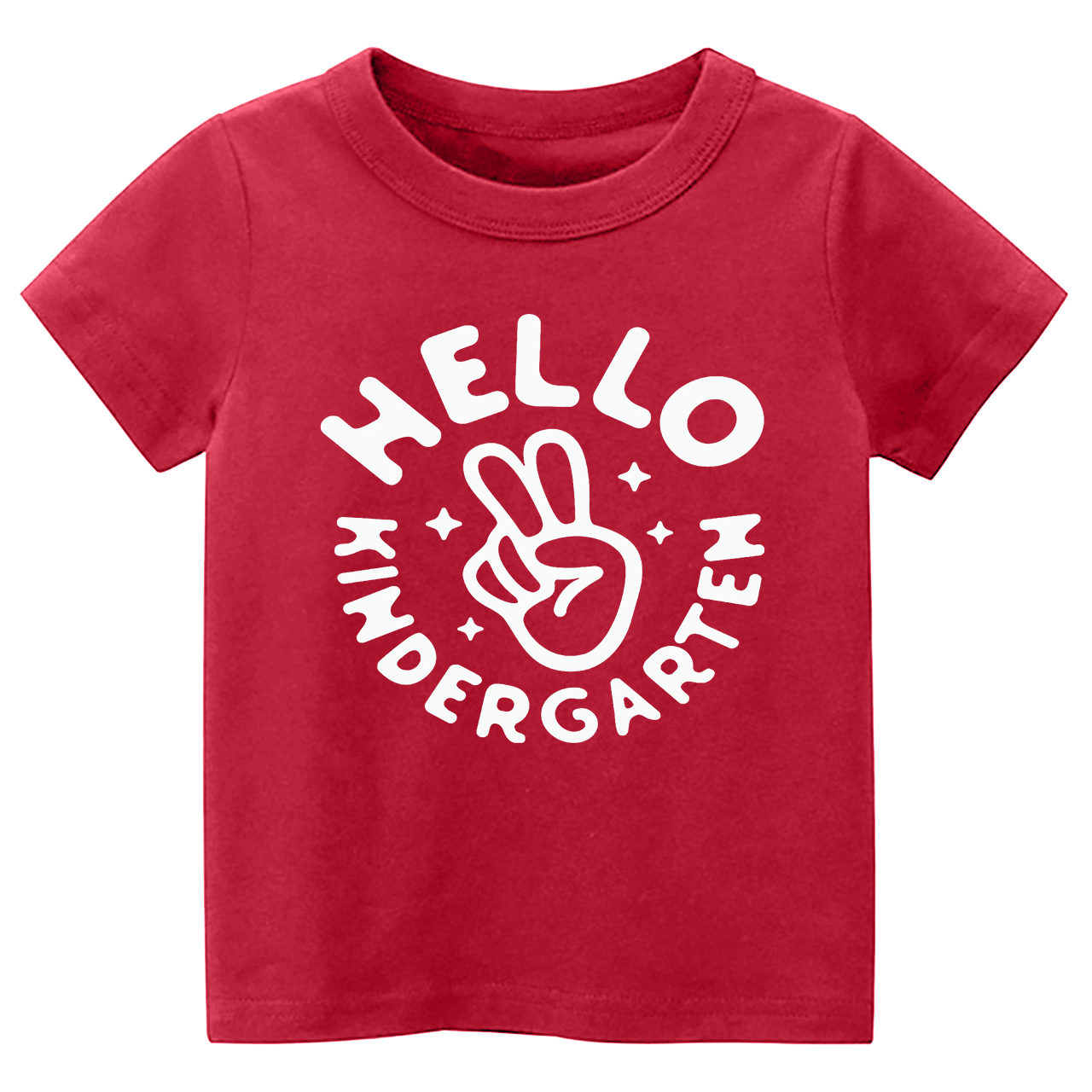 Hello Kindergarten Peace Sign Kids Shirts
