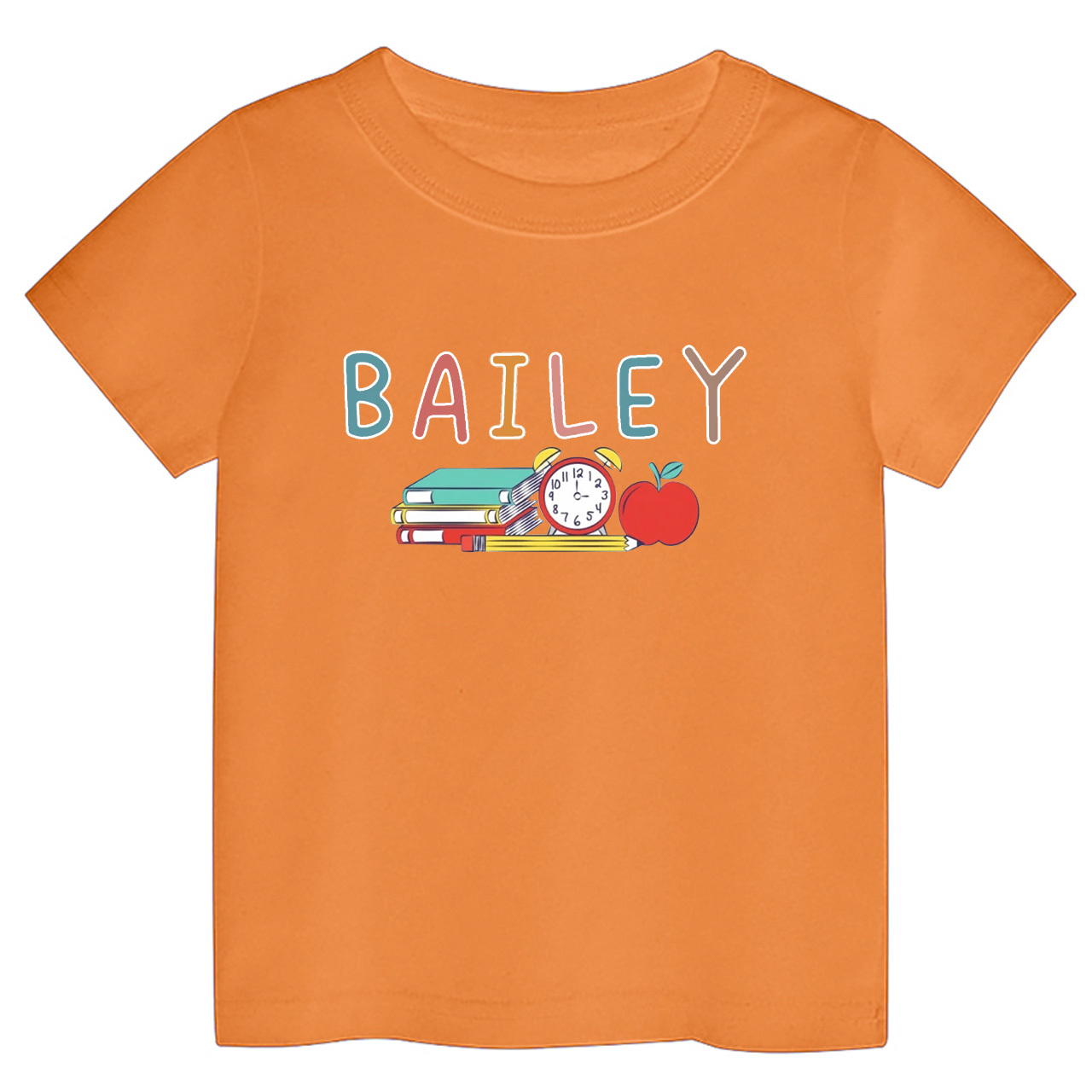 Custom Books & Apples Back To School Shirt For Kids