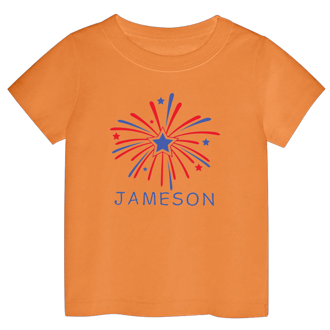 Custom Name Fireworks Toddler Shirt