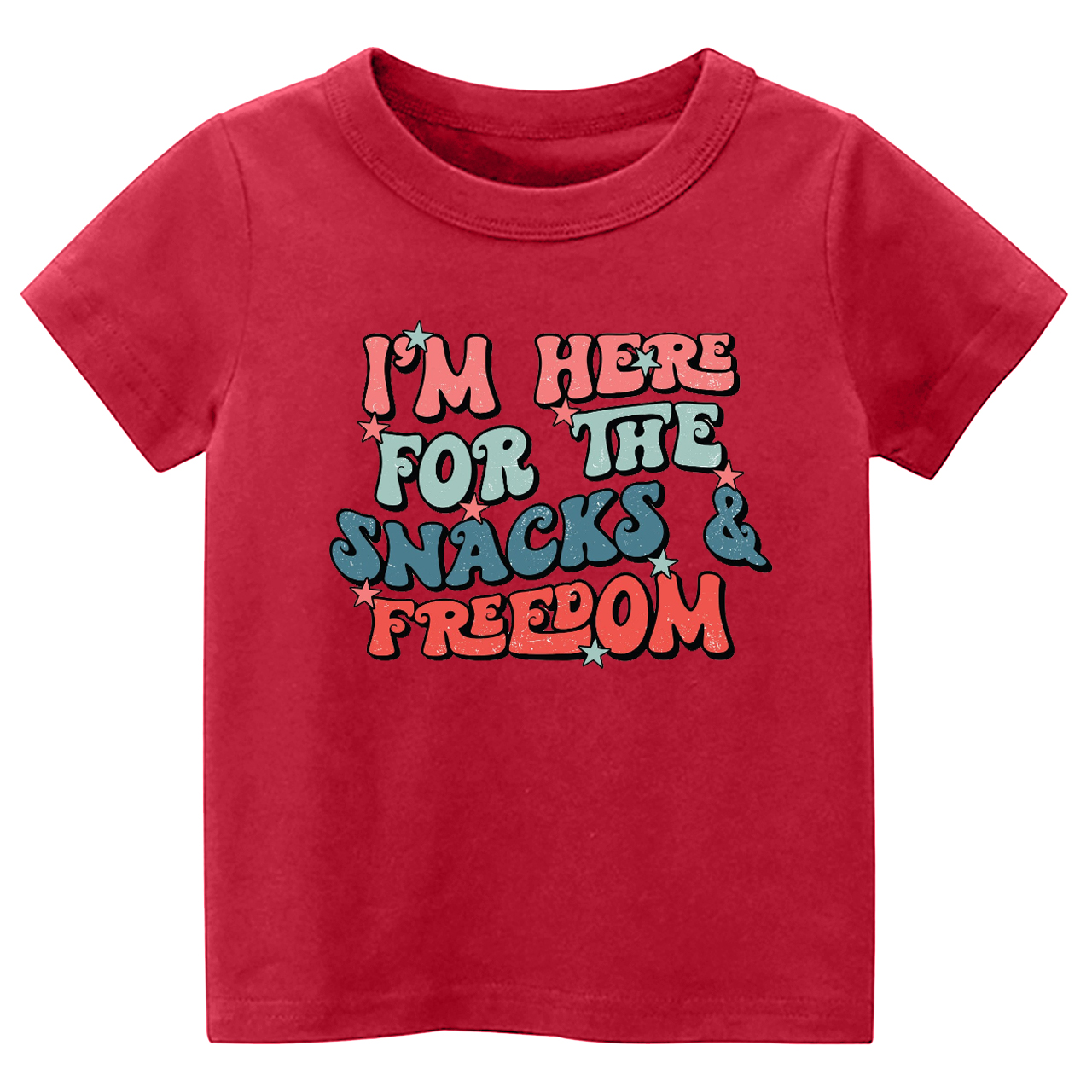 I'm Here For The Snacks & Freedom America Toddler Shirt