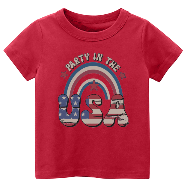 Party In USA Rainbow Toddler Shirt