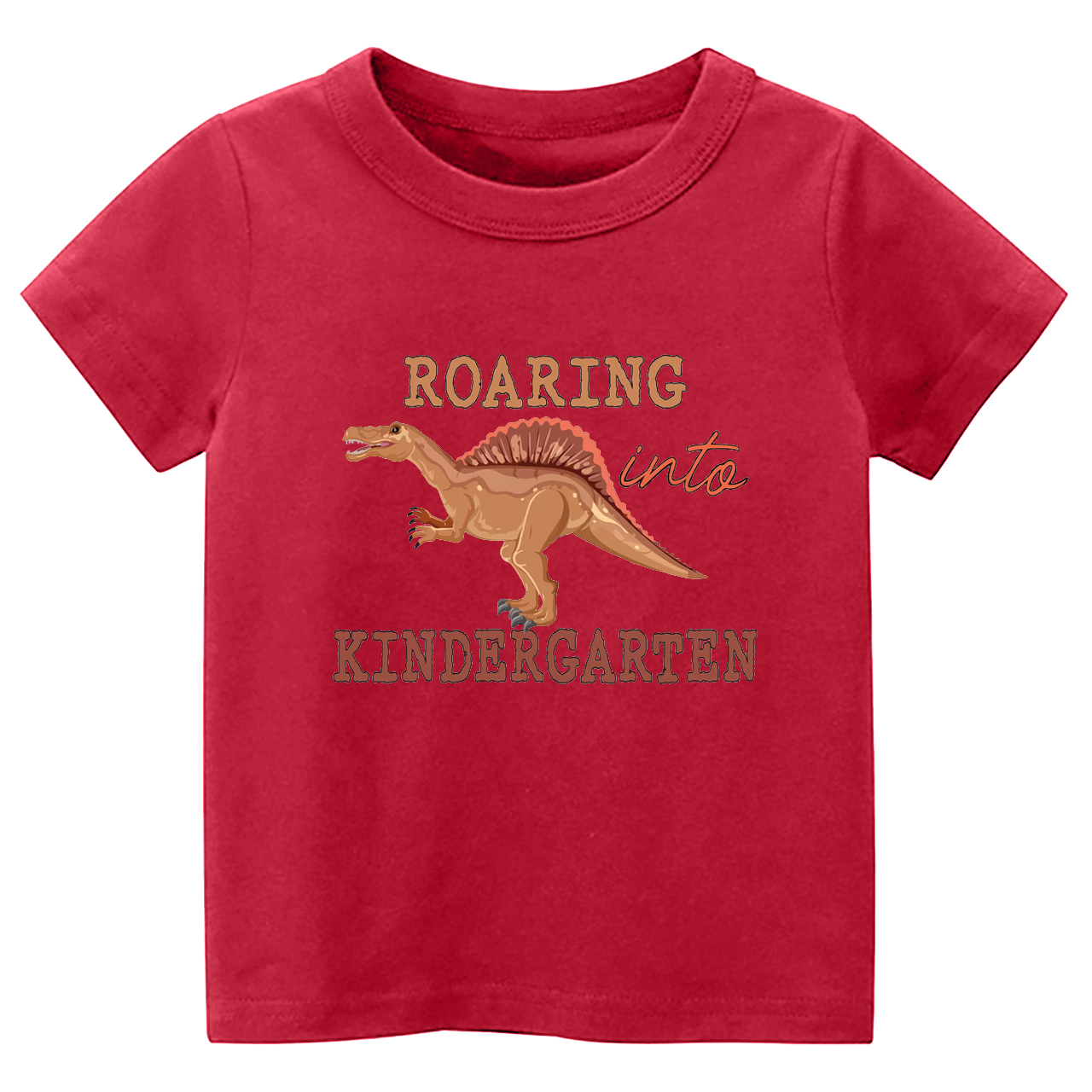 Roaring Into Kindergarten First Day Of School Kids Shirts