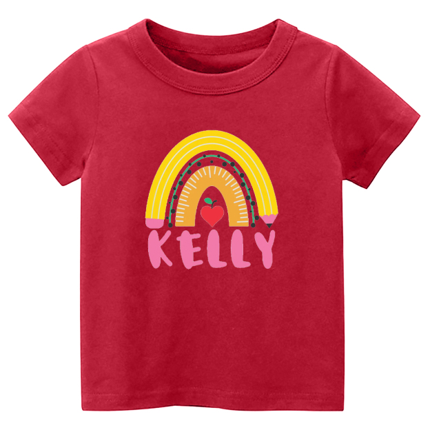 Personalized Pencil Rainbow Shirt Back To School