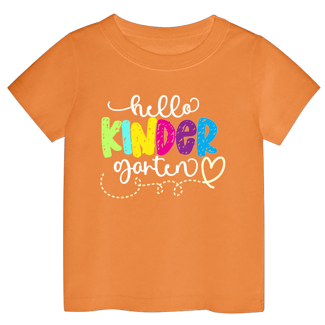 Hello Kindergarten - Hand Lettered School Shirt For Kids