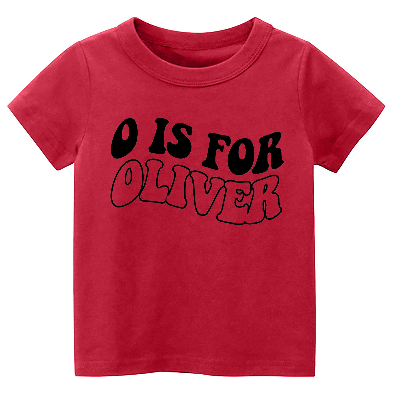 Personalized Kids Shirt - Retro Wavy Name