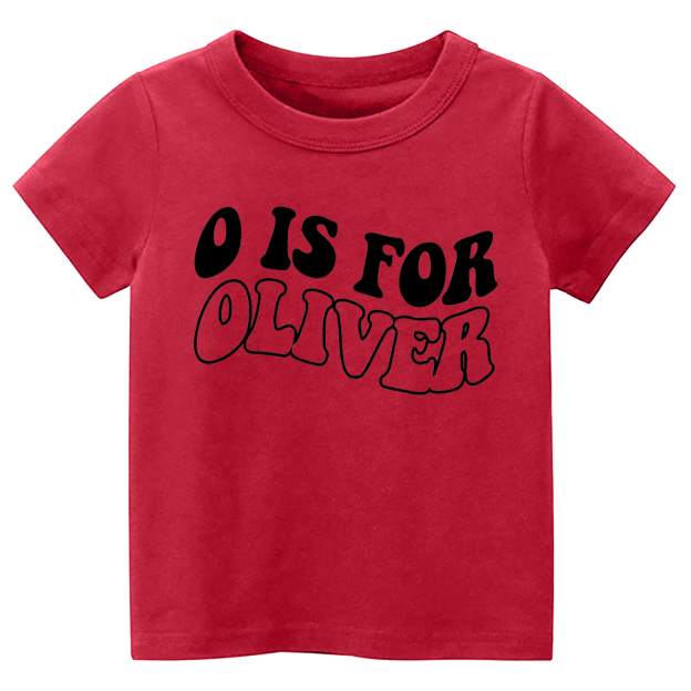 Personalized Kids Shirt - Retro Wavy Name